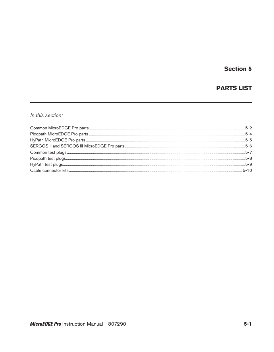 Parts list, Parts list -1 | Hypertherm MicroEDGE Pro Shape Cutting Control Rev.2 User Manual | Page 149 / 182