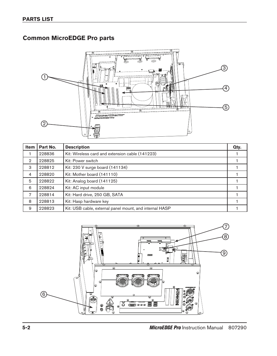 Common microedge pro parts, Common microedge pro parts -2 | Hypertherm MicroEDGE Pro Shape Cutting Control Rev.2 User Manual | Page 150 / 182