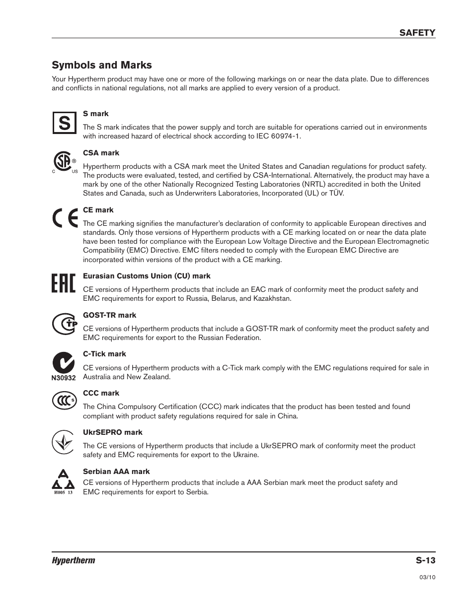 Symbols and marks | Hypertherm MicroEDGE Pro Shape Cutting Control Rev.2 User Manual | Page 23 / 182