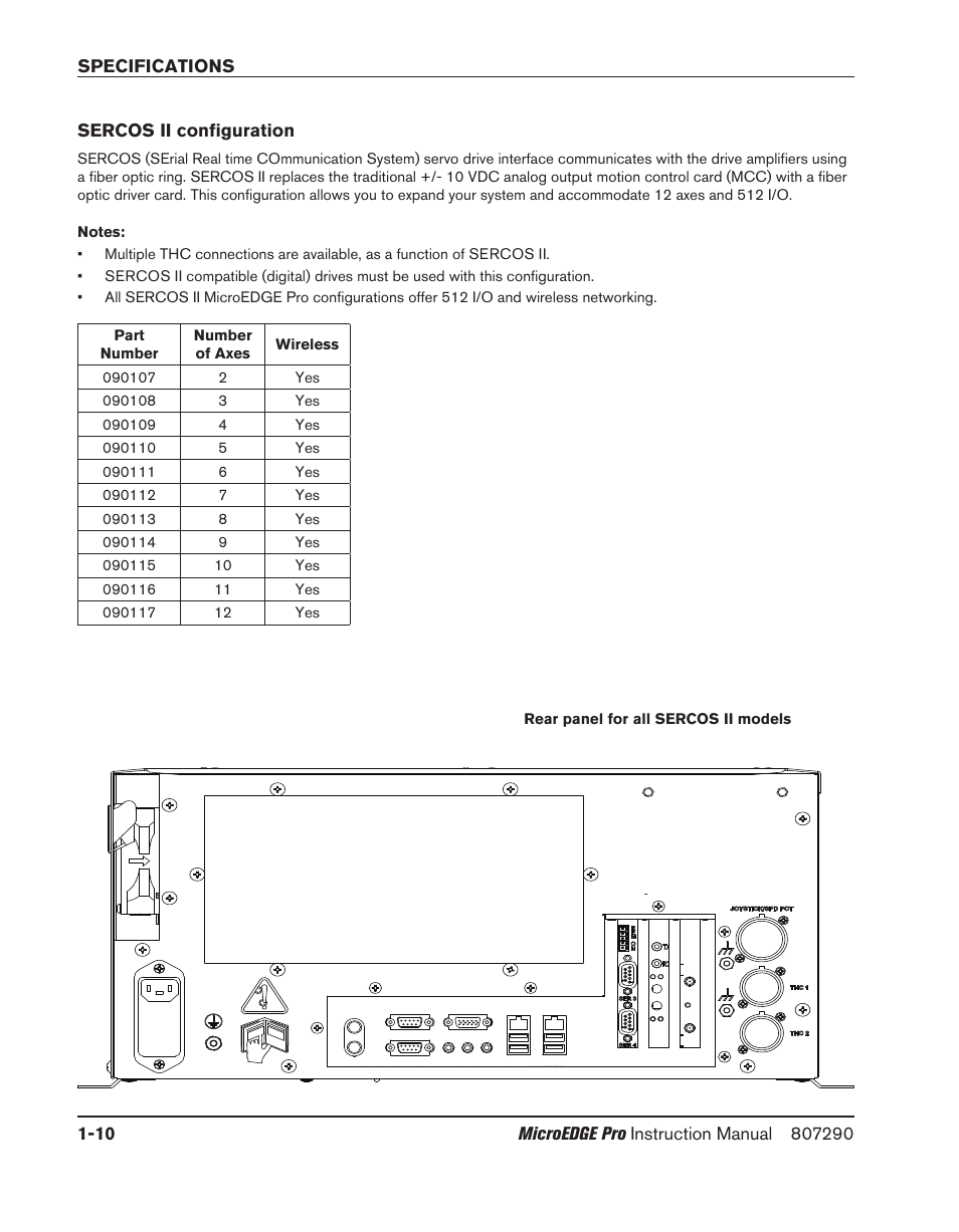 Sercos ii configuration, Sercos ii configuration -10 | Hypertherm MicroEDGE Pro Shape Cutting Control Rev.2 User Manual | Page 44 / 182