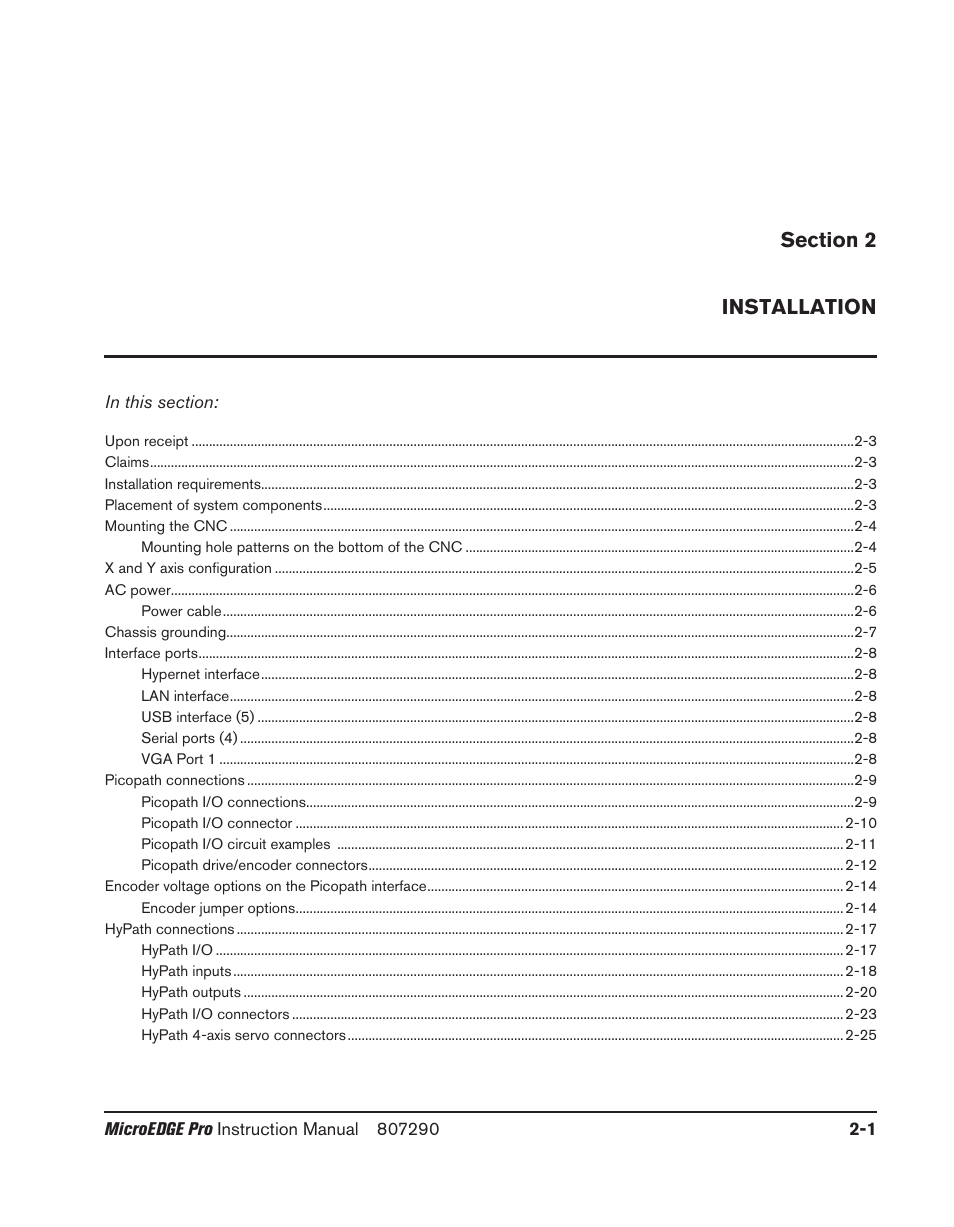 Installation, Installation -1 | Hypertherm MicroEDGE Pro Shape Cutting Control Rev.2 User Manual | Page 49 / 182