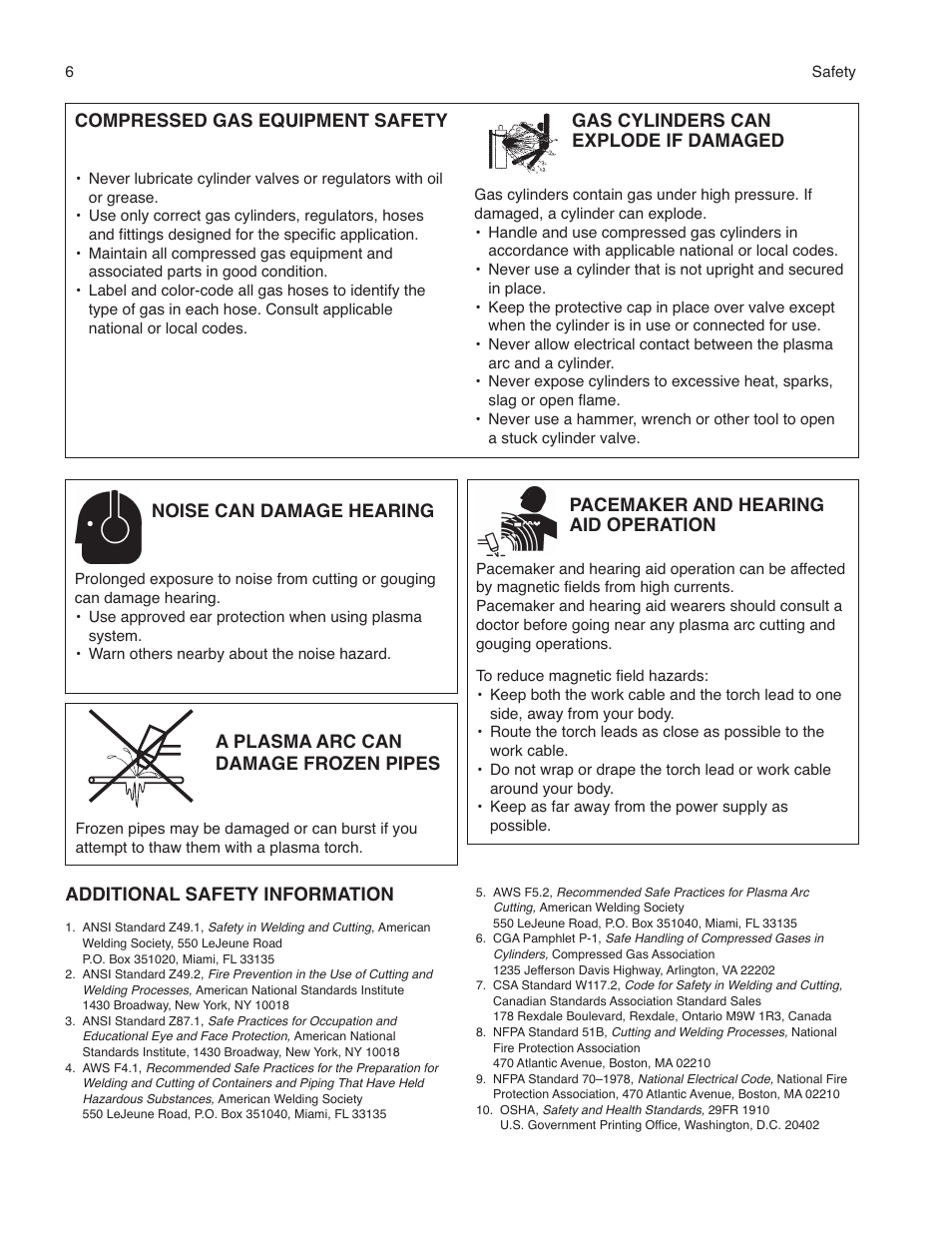 Additional safety information, Noise can damage hearing | Hypertherm Shape Cutting Control User Manual | Page 12 / 66