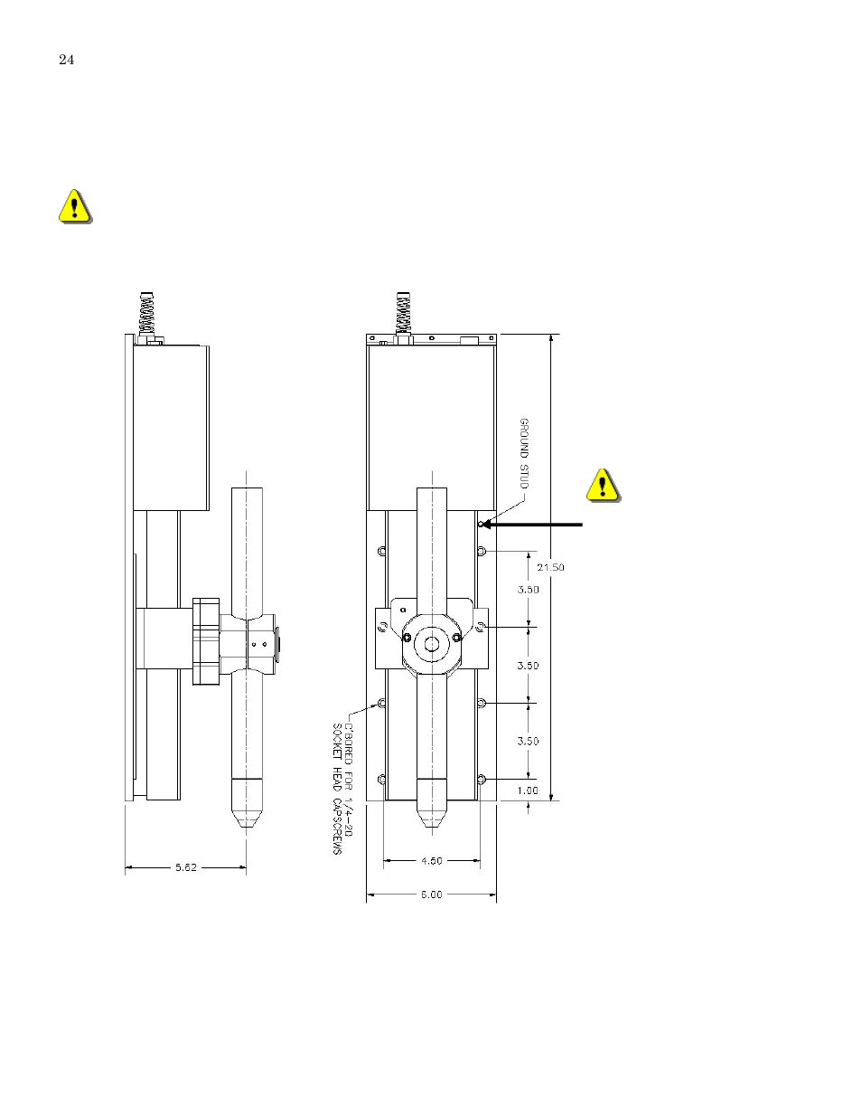 Lifter assembly mounting | Hypertherm PHC Sensor User Manual | Page 24 / 58
