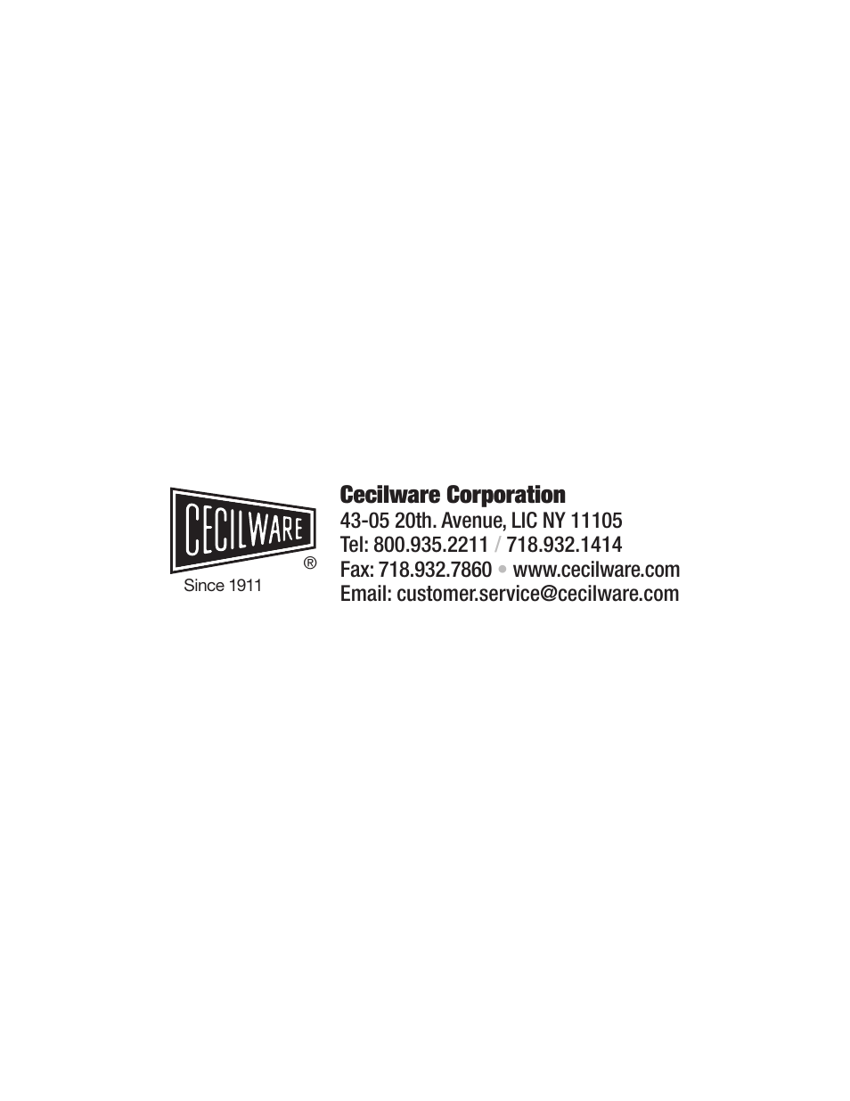 Cecilware corporation | Cecilware VENEZIA II HC-600 User Manual | Page 10 / 10