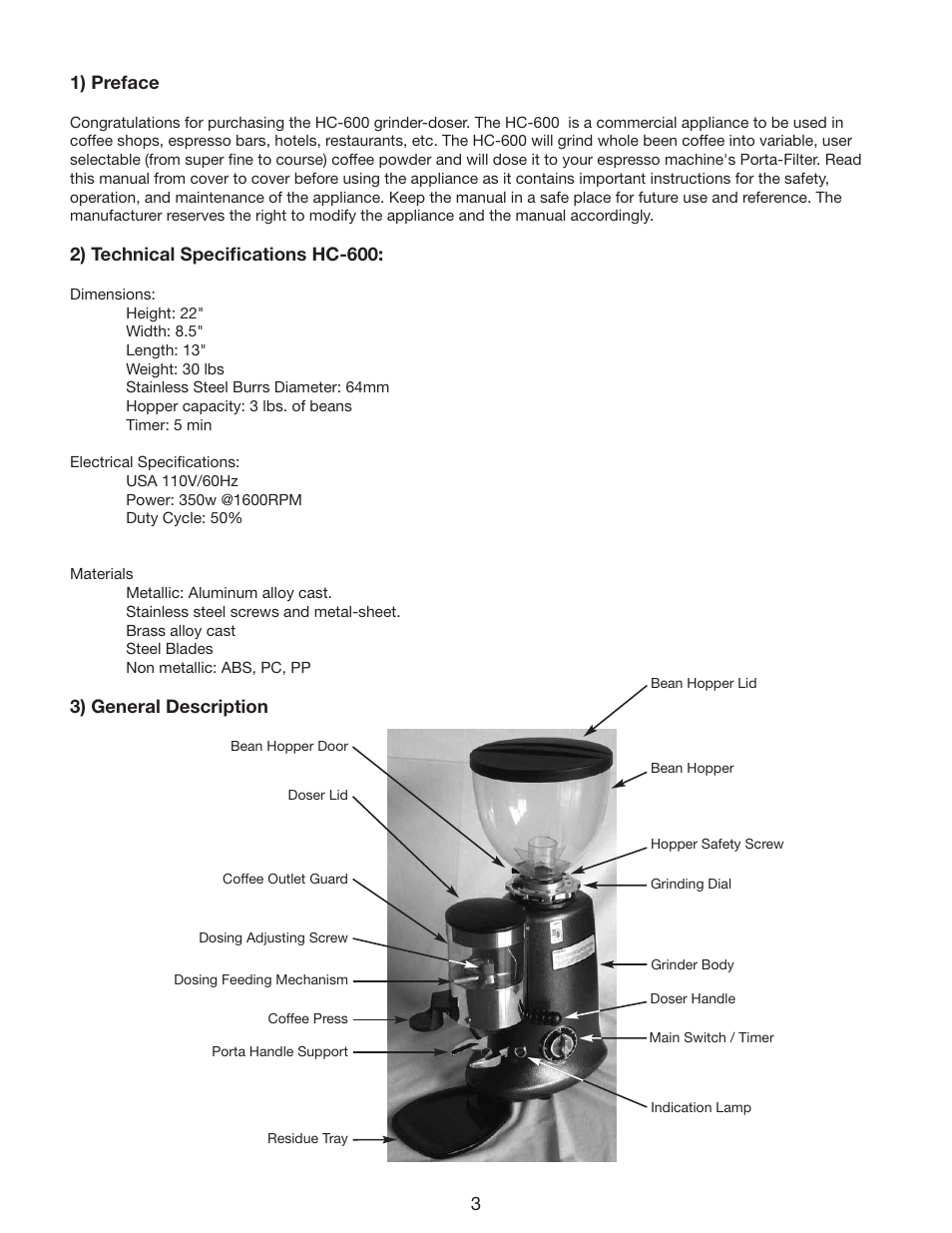 Cecilware VENEZIA II HC-600 User Manual | Page 3 / 10