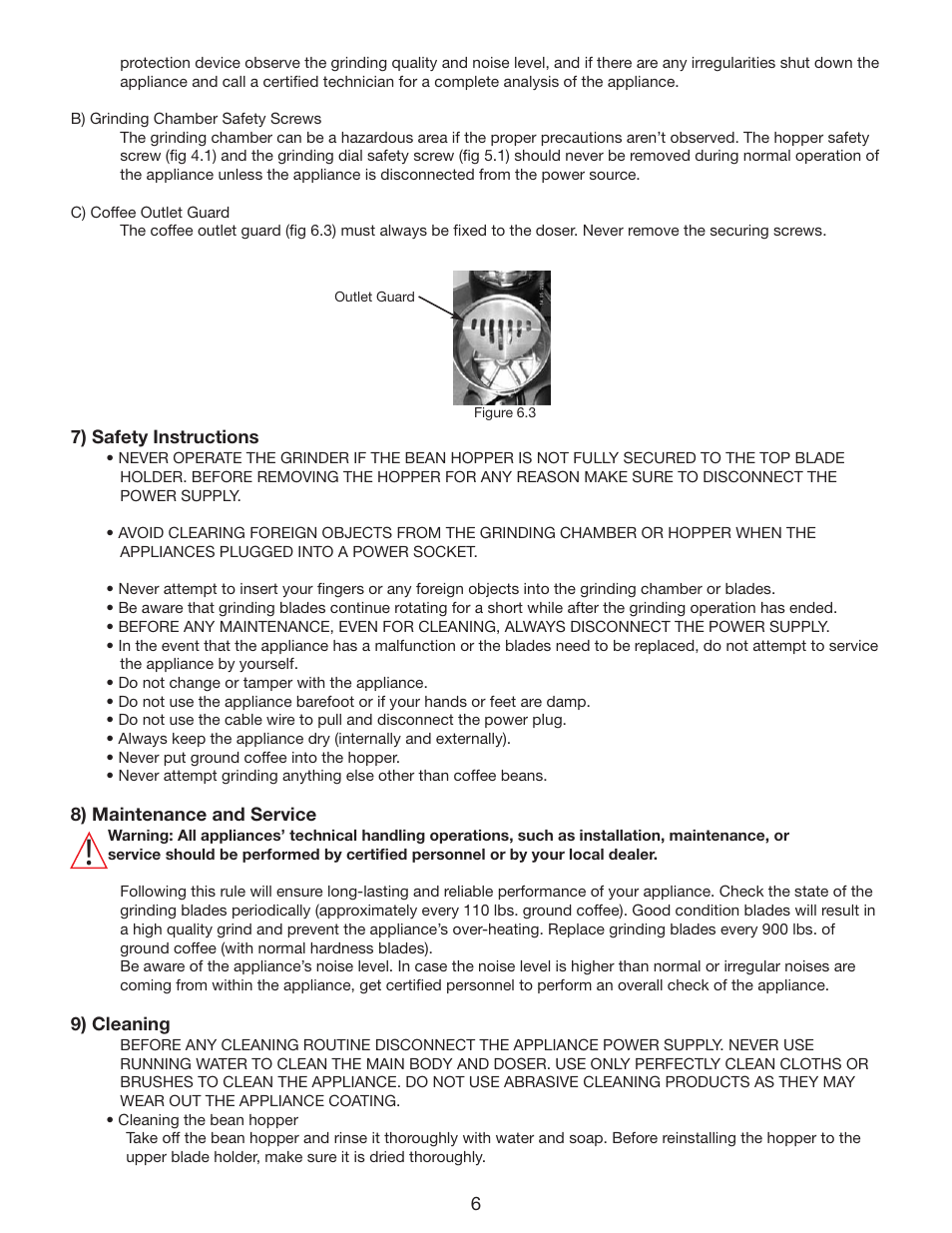 Cecilware VENEZIA II HC-600 User Manual | Page 6 / 10