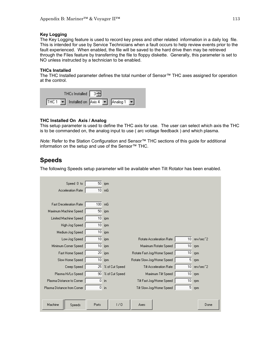 Speeds | Hypertherm HTA Rev 6.00 Install Guide User Manual | Page 125 / 242