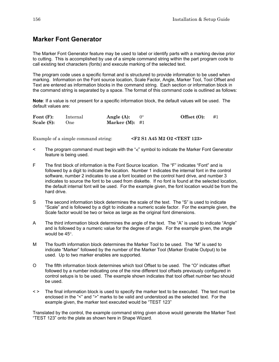 Marker font generator | Hypertherm HTA Rev 6.00 Install Guide User Manual | Page 168 / 242