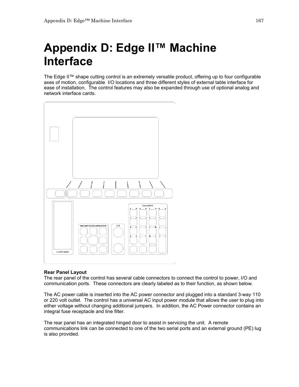 Appendix d: edge ii™ machine interface | Hypertherm HTA Rev 6.00 Install Guide User Manual | Page 179 / 242