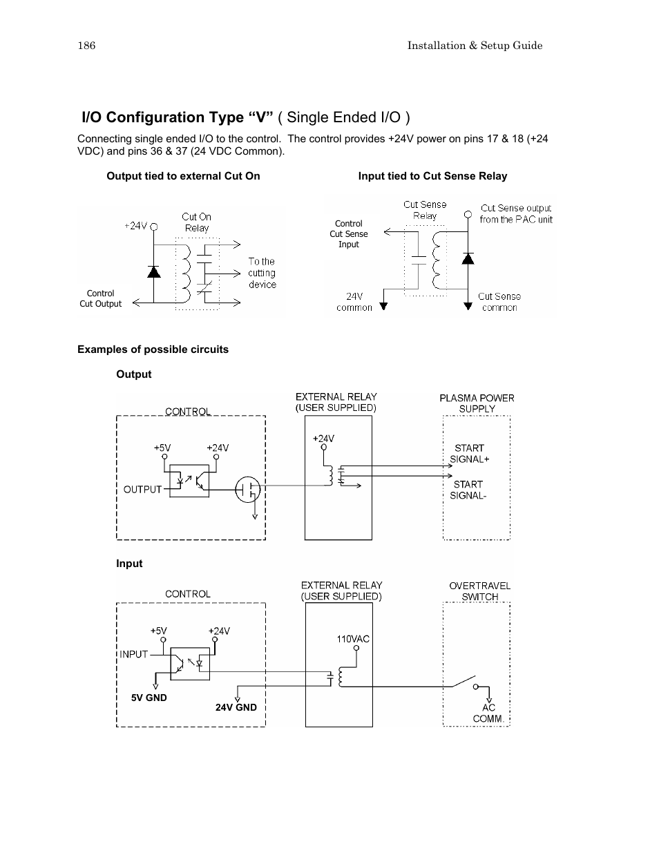 I/o configuration type “v” ( single ended i/o ) | Hypertherm HTA Rev 6.00 Install Guide User Manual | Page 198 / 242