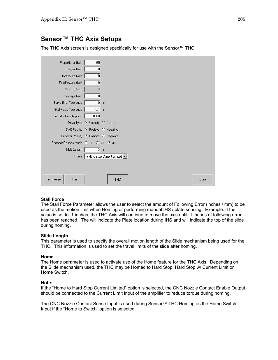 Sensor™ thc axis setups | Hypertherm HTA Rev 6.00 Install Guide User Manual | Page 217 / 242