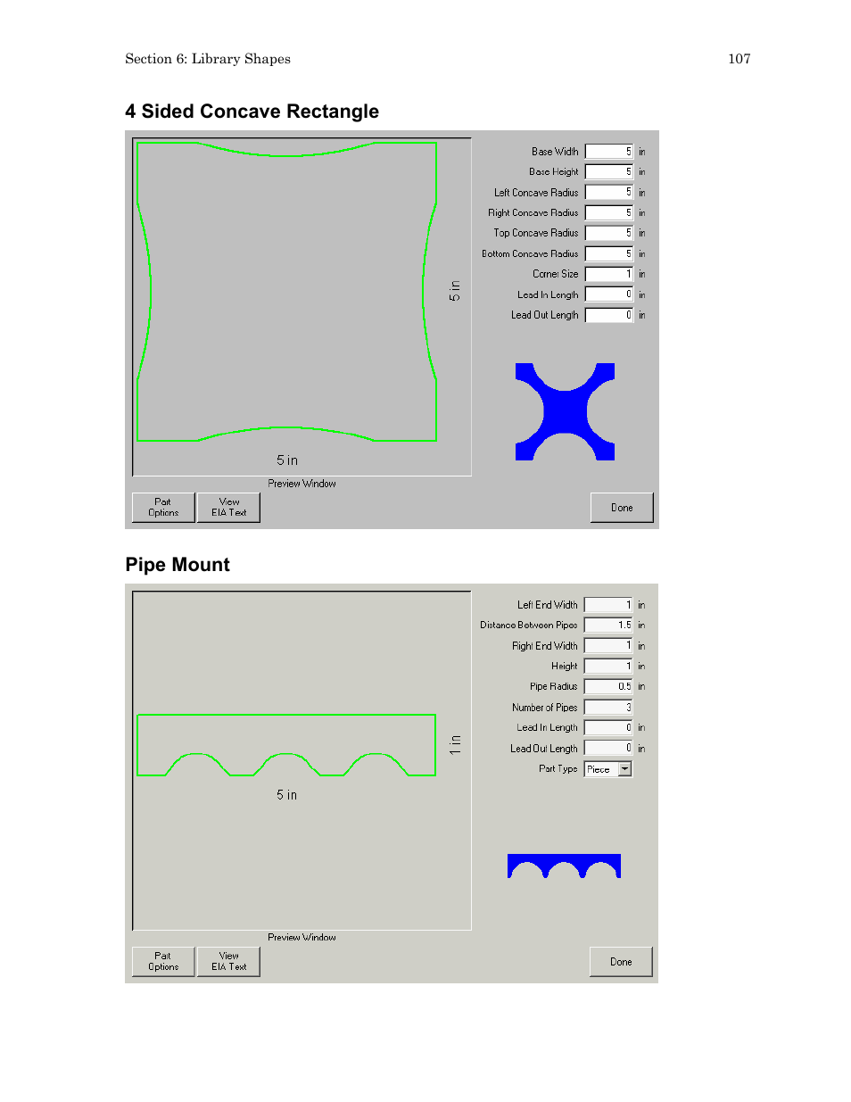 4 sided concave rectangle, Pipe mount | Hypertherm HTA Rev 6.00 Operators Manual User Manual | Page 121 / 212