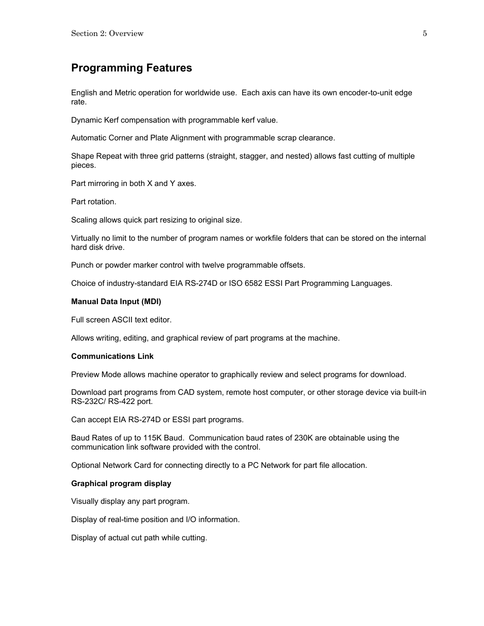 Programming features | Hypertherm HTA Rev 6.00 Operators Manual User Manual | Page 19 / 212
