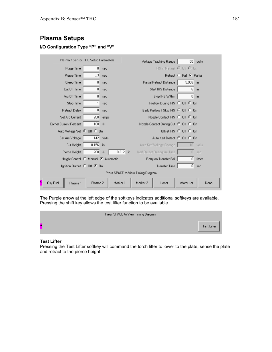 Plasma setups | Hypertherm HTA Rev 6.00 Operators Manual User Manual | Page 195 / 212