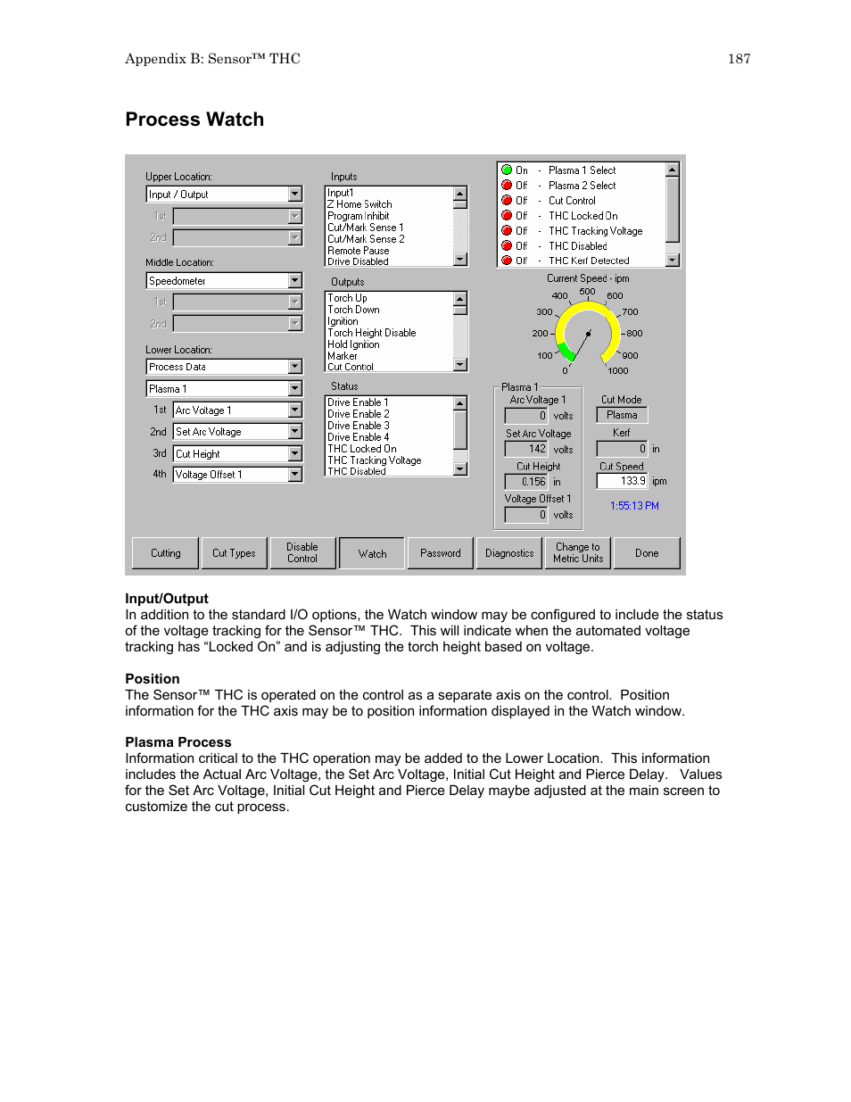 Process watch | Hypertherm HTA Rev 6.00 Operators Manual User Manual | Page 201 / 212