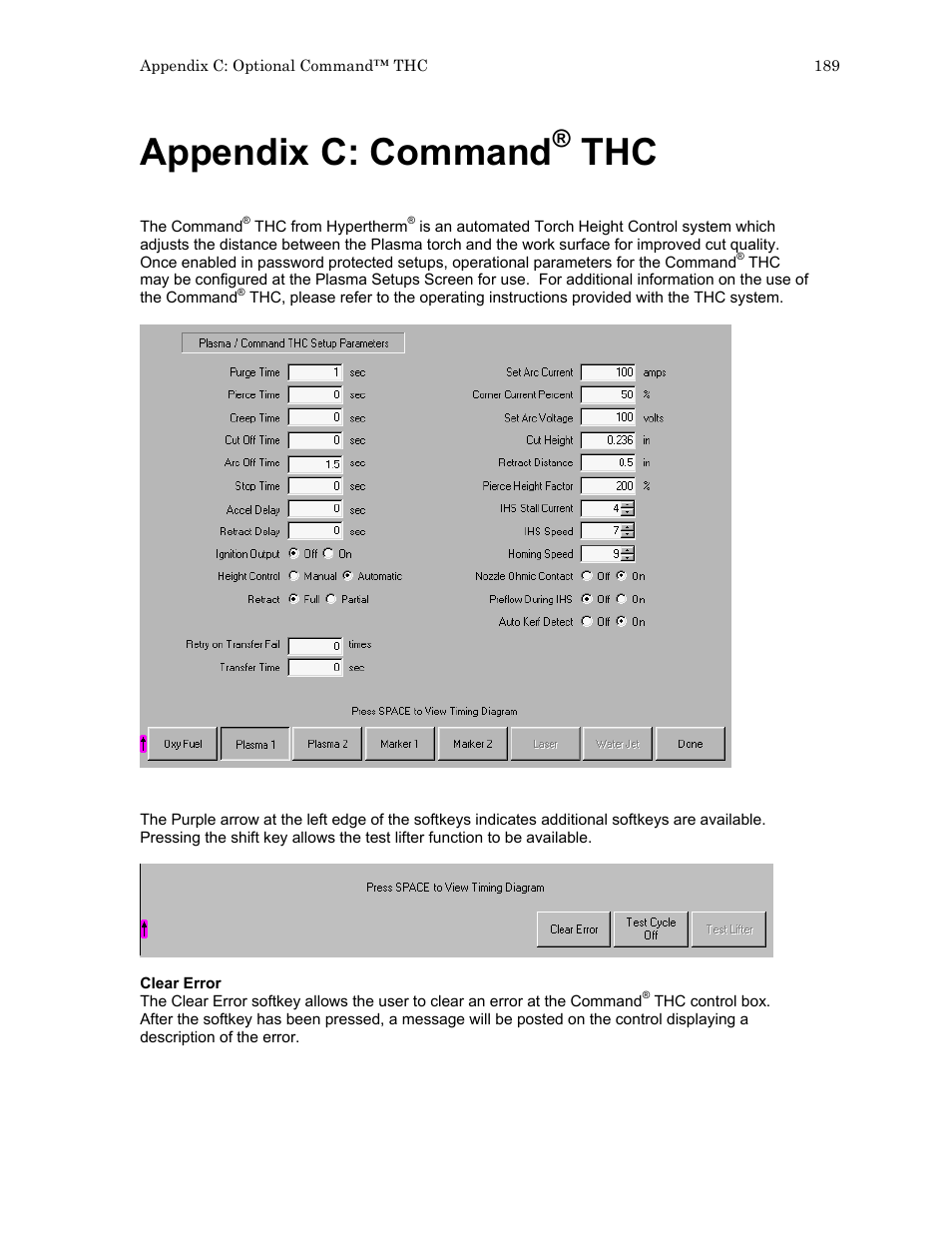 Appendix c: command | Hypertherm HTA Rev 6.00 Operators Manual User Manual | Page 203 / 212
