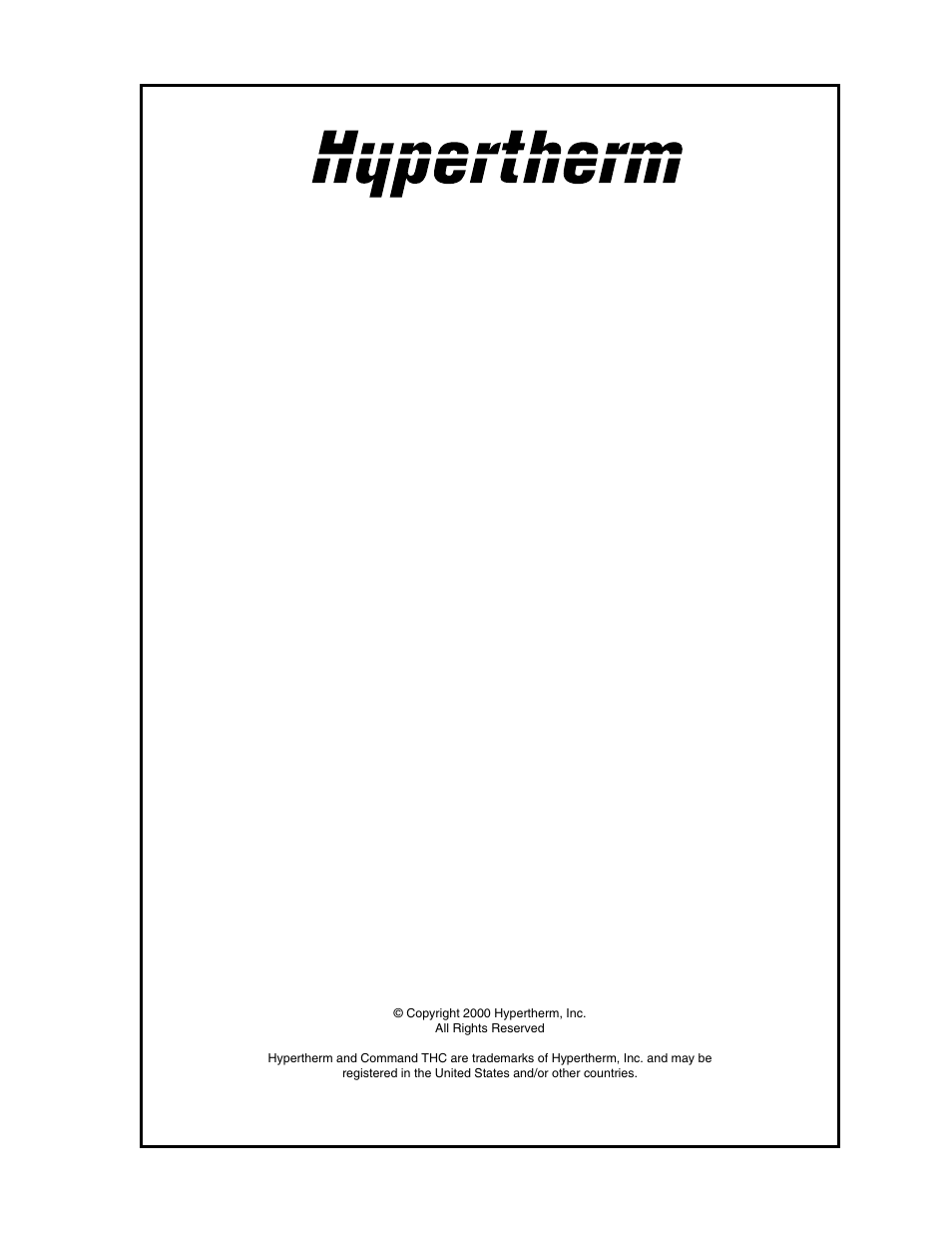 Command thc, Control pc board replacement and calibration | Hypertherm THC Control Board Replacement User Manual | Page 2 / 13