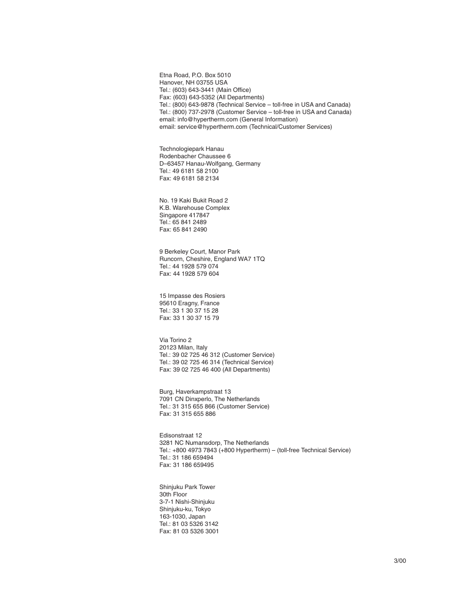 Hypertherm offices worldwide | Hypertherm THC Control Board Replacement User Manual | Page 3 / 13