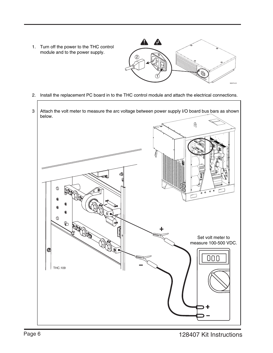 Ht4400 procedure, Ht4400 thc, Control pc board calibration | Hypertherm THC Control Board Replacement User Manual | Page 9 / 13