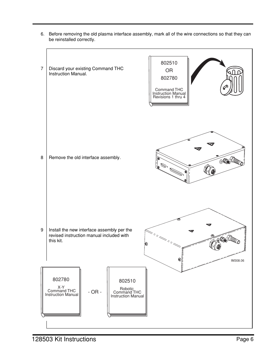 Command thc, Plasma interface upgrade | Hypertherm THC Plasma Interfacer Upgrade User Manual | Page 7 / 9