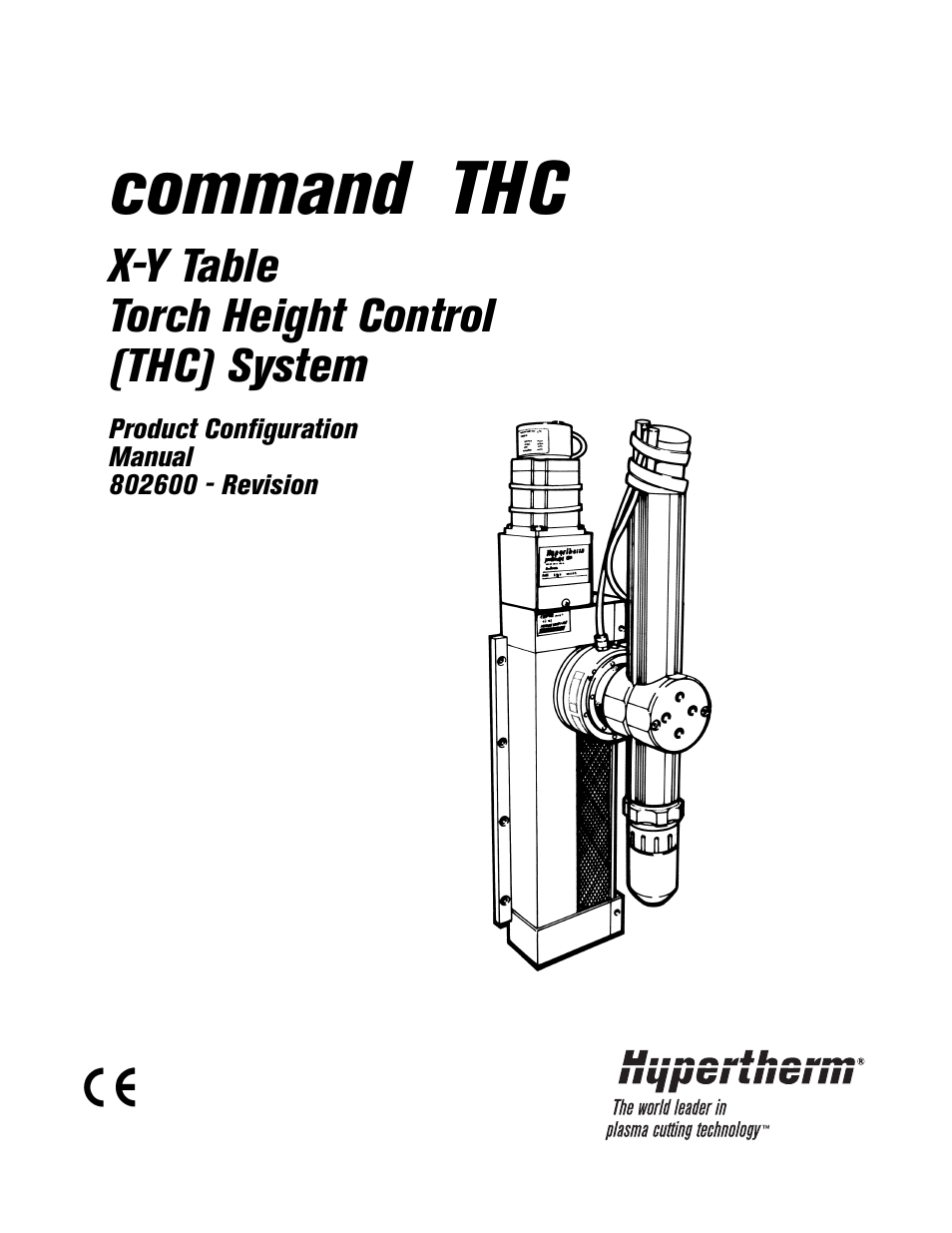 Hypertherm THC X-Y Table Product Configuration User Manual | 20 pages