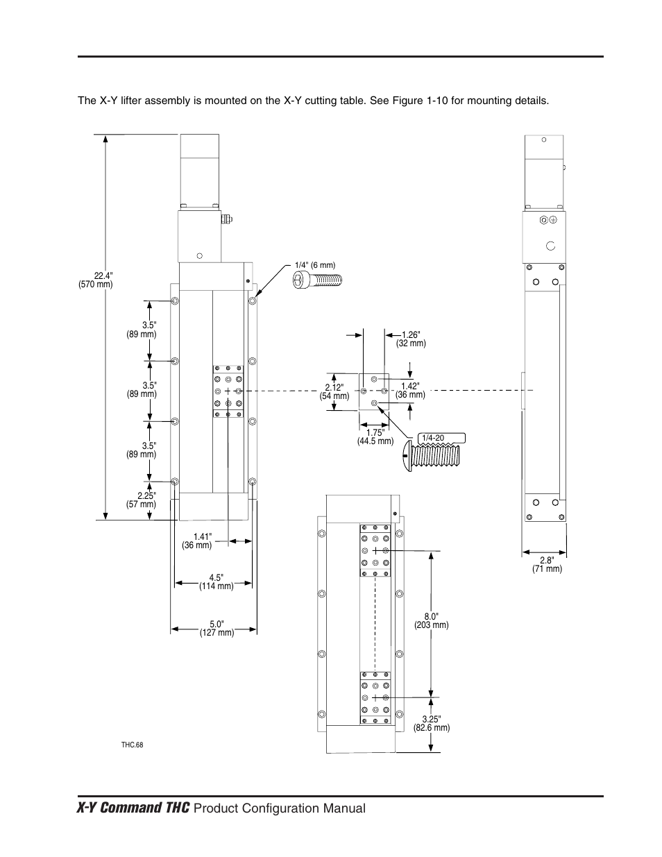 X-y command thc, X-y lifter assembly | Hypertherm THC X-Y Table Product Configuration User Manual | Page 14 / 20