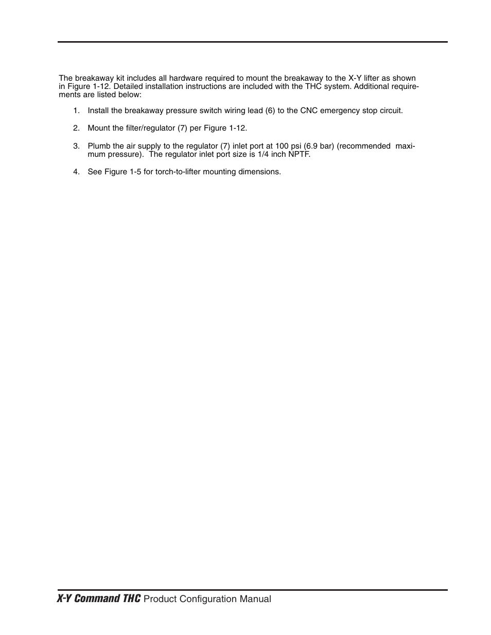 X-y command thc | Hypertherm THC X-Y Table Product Configuration User Manual | Page 16 / 20