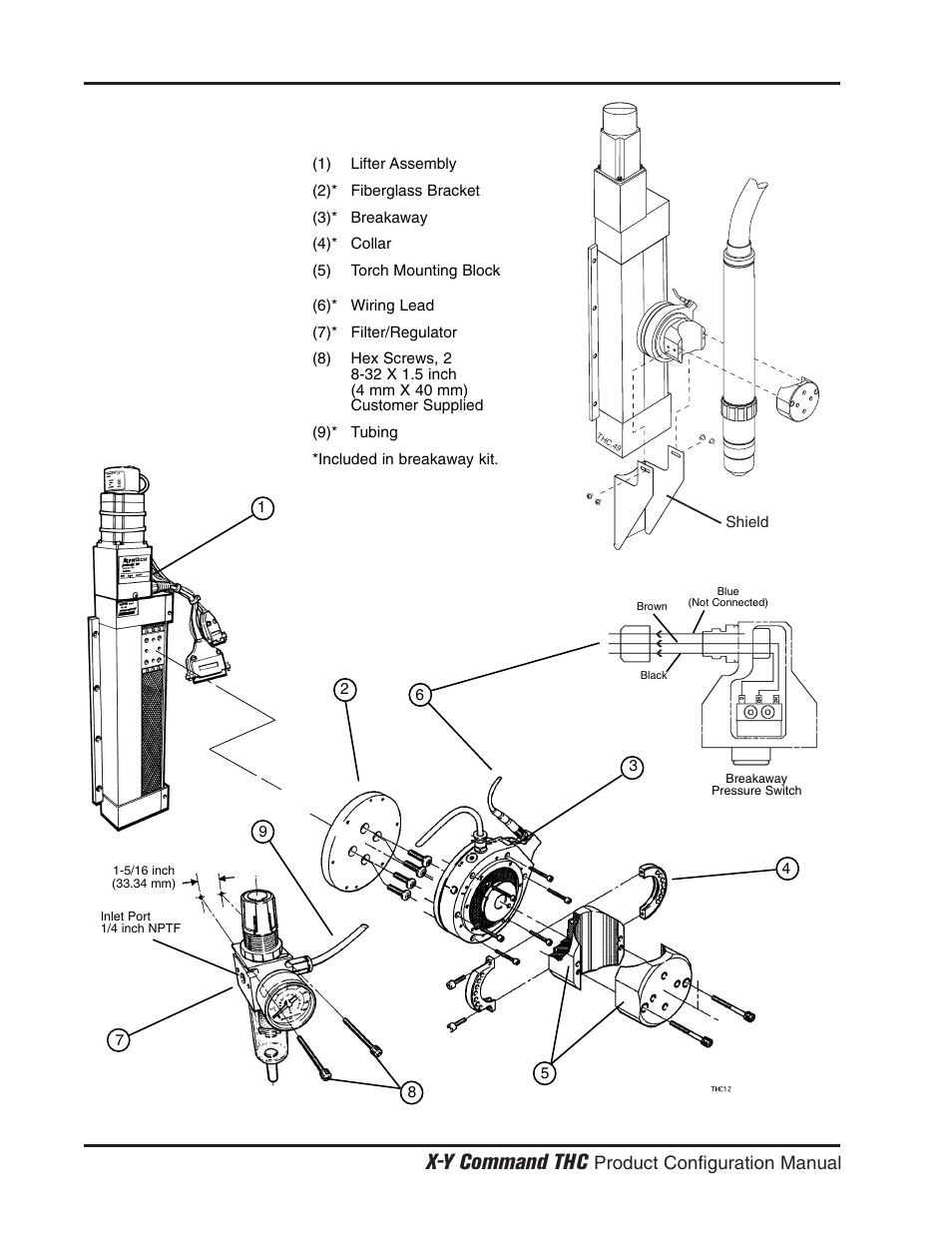 X-y command thc, 14 specifications & unit mounting, Product configuration manual | Hypertherm THC X-Y Table Product Configuration User Manual | Page 17 / 20