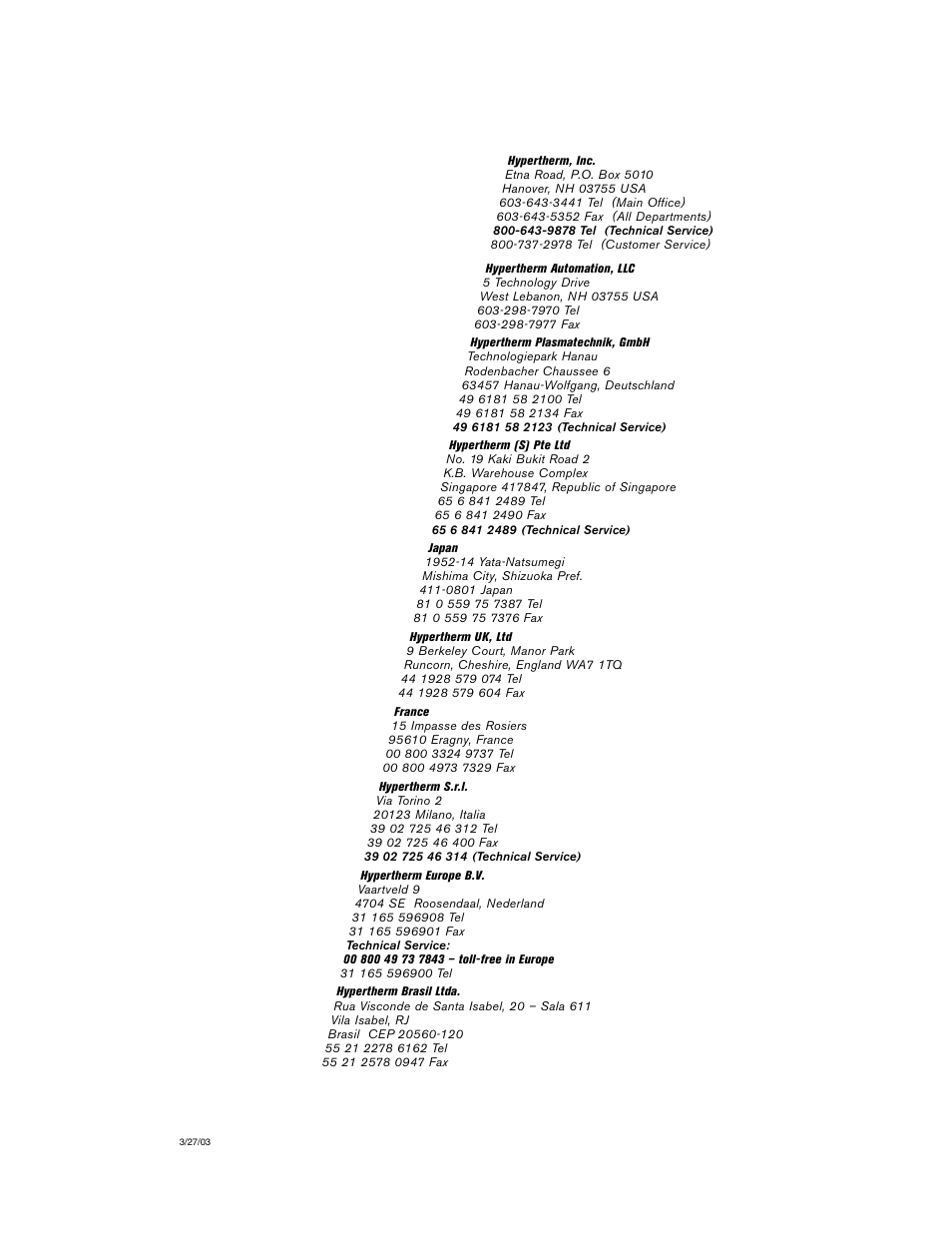 Hypertherm THC X-Y Table Product Configuration User Manual | Page 3 / 20