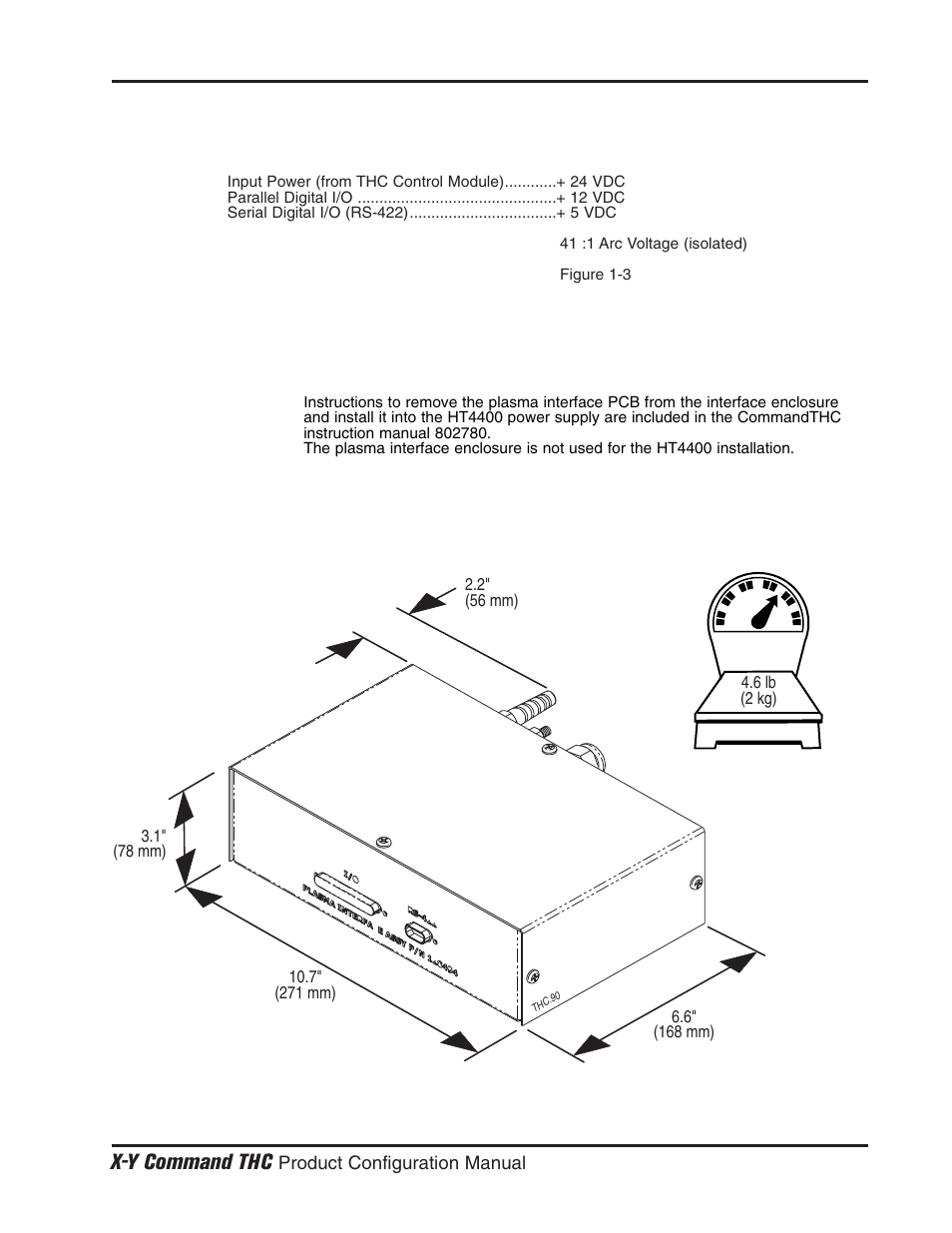 X-y command thc | Hypertherm THC X-Y Table Product Configuration User Manual | Page 8 / 20