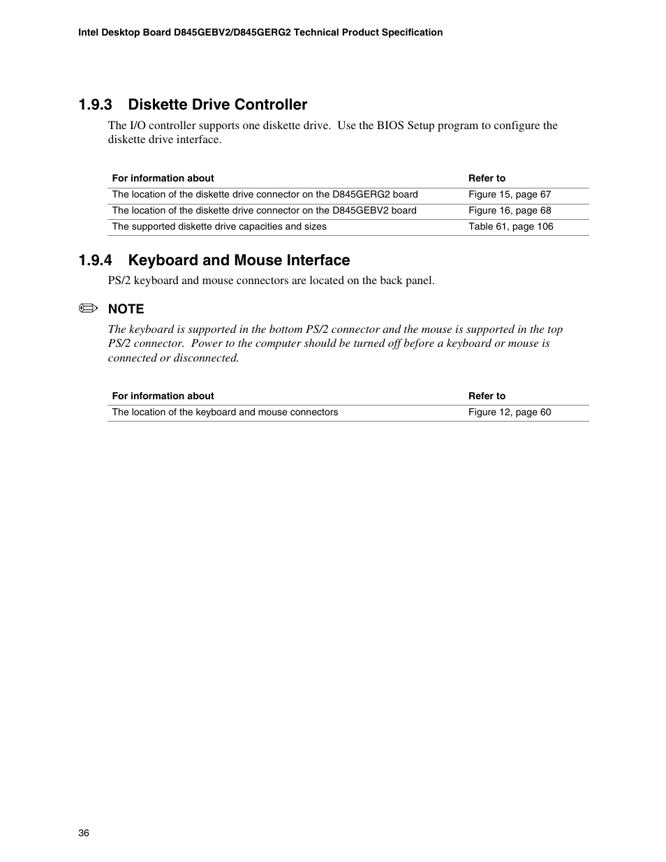 3 diskette drive controller, 4 keyboard and mouse interface | Hypertherm D845GEBV2 User Manual | Page 36 / 128