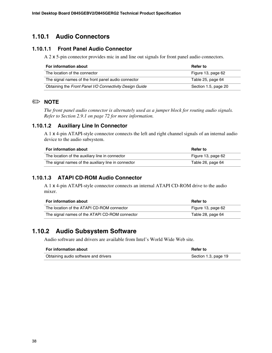 1 audio connectors, 2 audio subsystem software | Hypertherm D845GEBV2 User Manual | Page 38 / 128