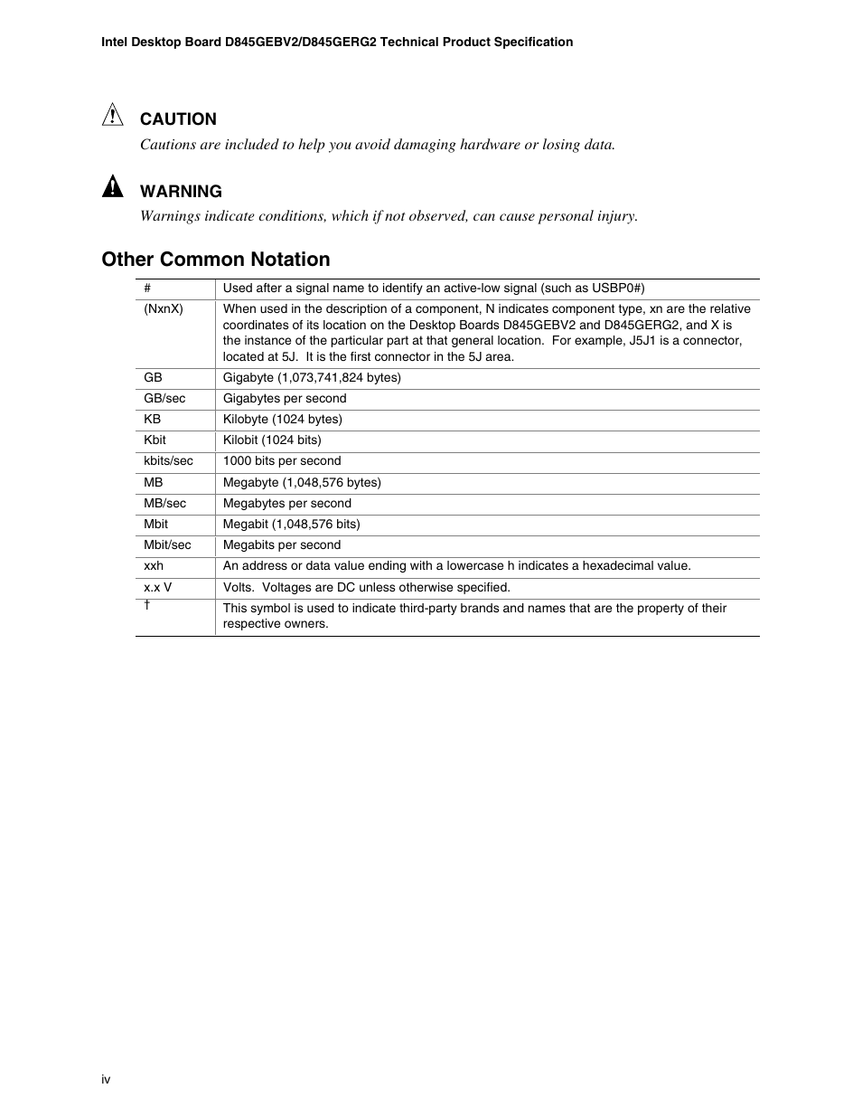 Other common notation | Hypertherm D845GEBV2 User Manual | Page 4 / 128
