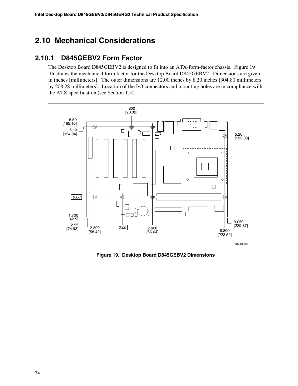 10 mechanical considerations, 1 d845gebv2 form factor | Hypertherm D845GEBV2 User Manual | Page 74 / 128