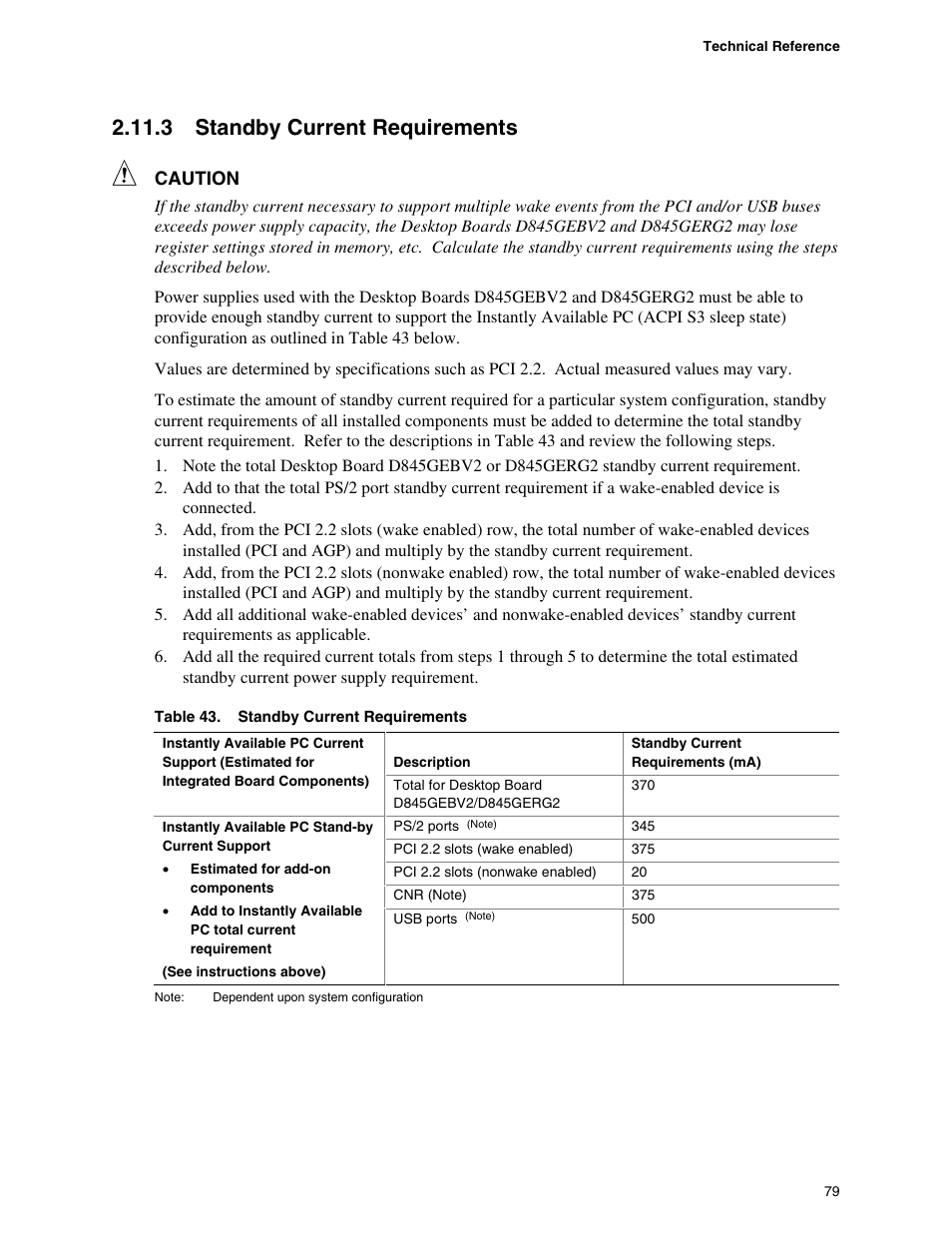 3 standby current requirements | Hypertherm D845GEBV2 User Manual | Page 79 / 128