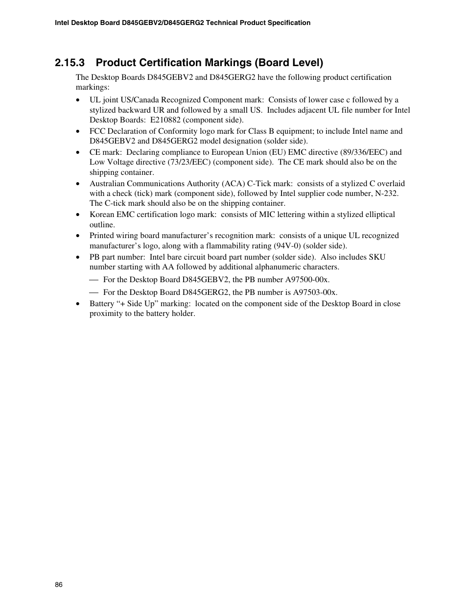 3 product certification markings (board level) | Hypertherm D845GEBV2 User Manual | Page 86 / 128