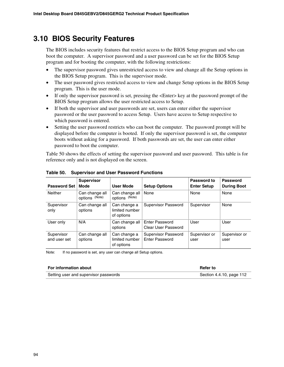 10 bios security features | Hypertherm D845GEBV2 User Manual | Page 94 / 128