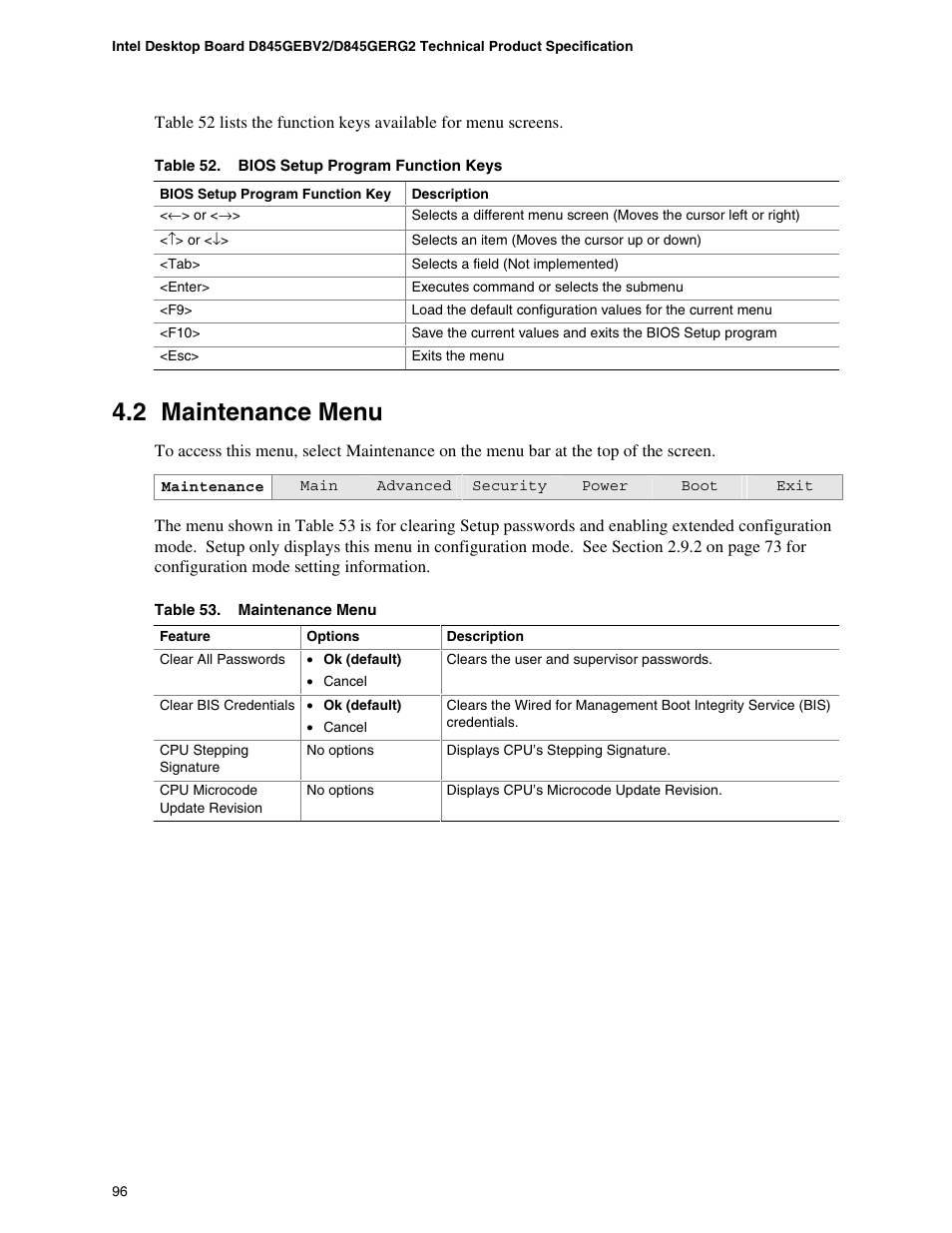 2 maintenance menu | Hypertherm D845GEBV2 User Manual | Page 96 / 128