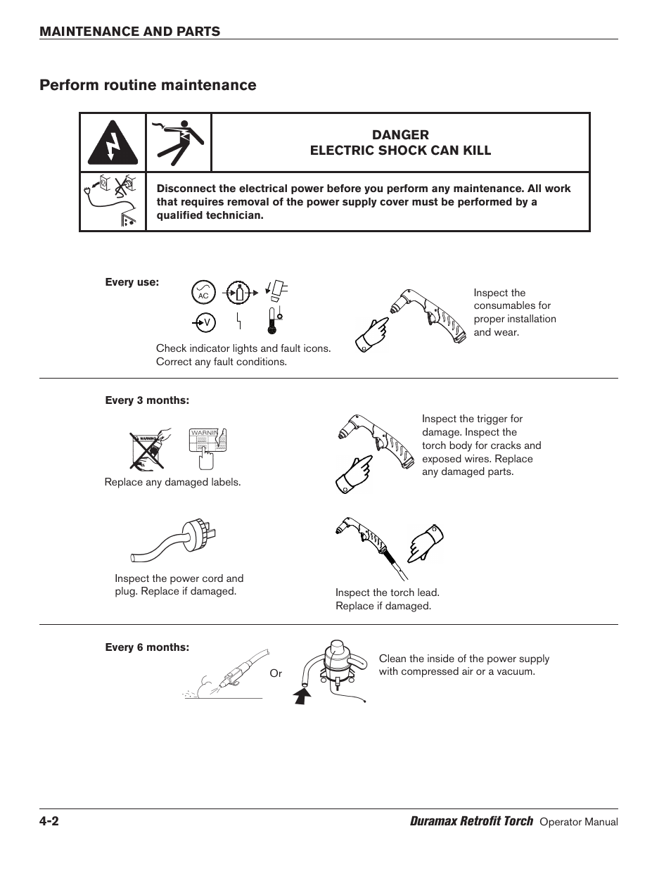 Perform routine maintenance, Perform routine maintenance -2 | Hypertherm HRT2 User Manual | Page 60 / 64