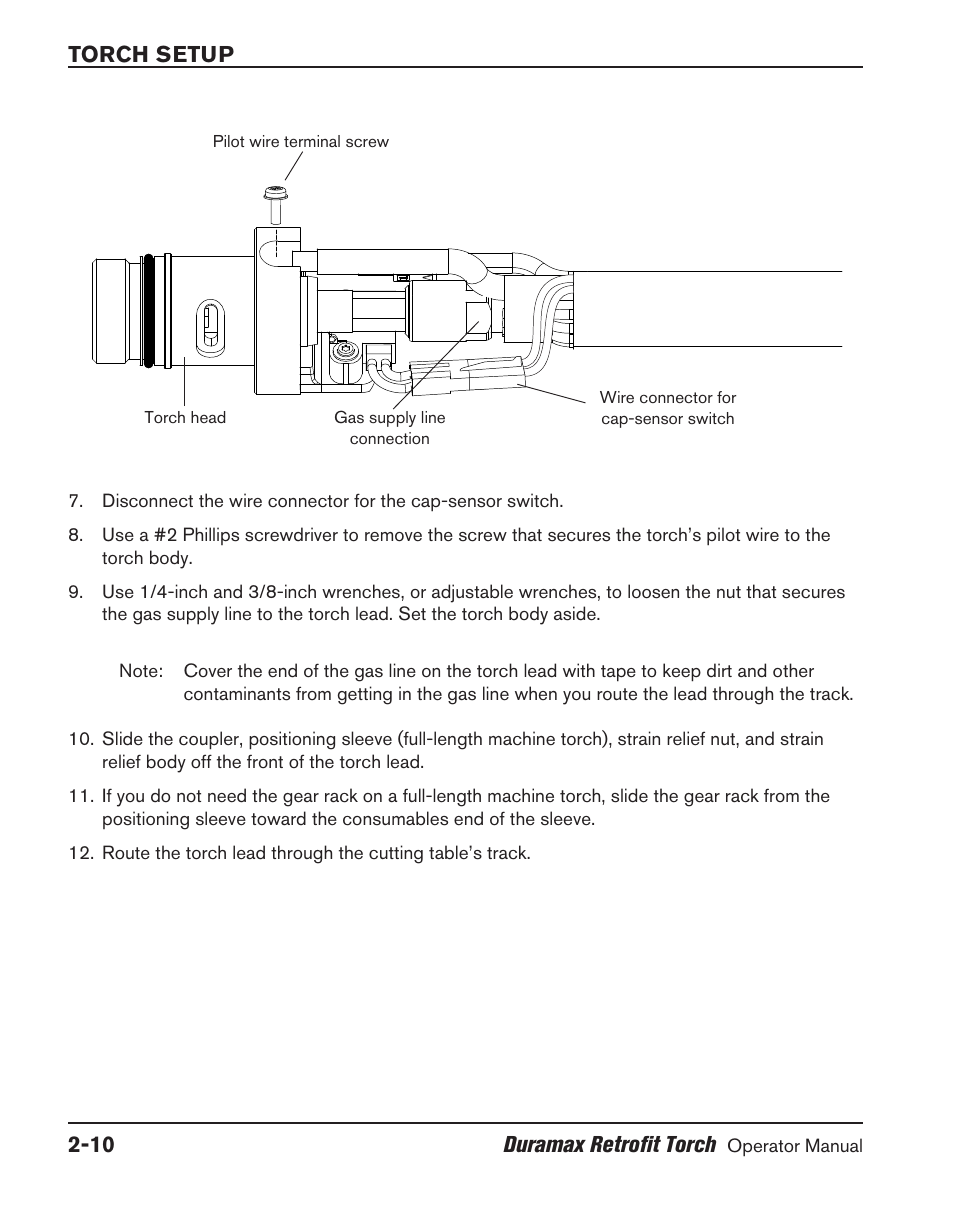 Torch setup 2-10 duramax retrofit torch | Hypertherm HRT User Manual | Page 28 / 98