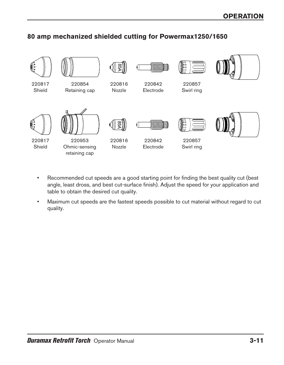 Operation duramax retrofit torch | Hypertherm HRT User Manual | Page 47 / 98