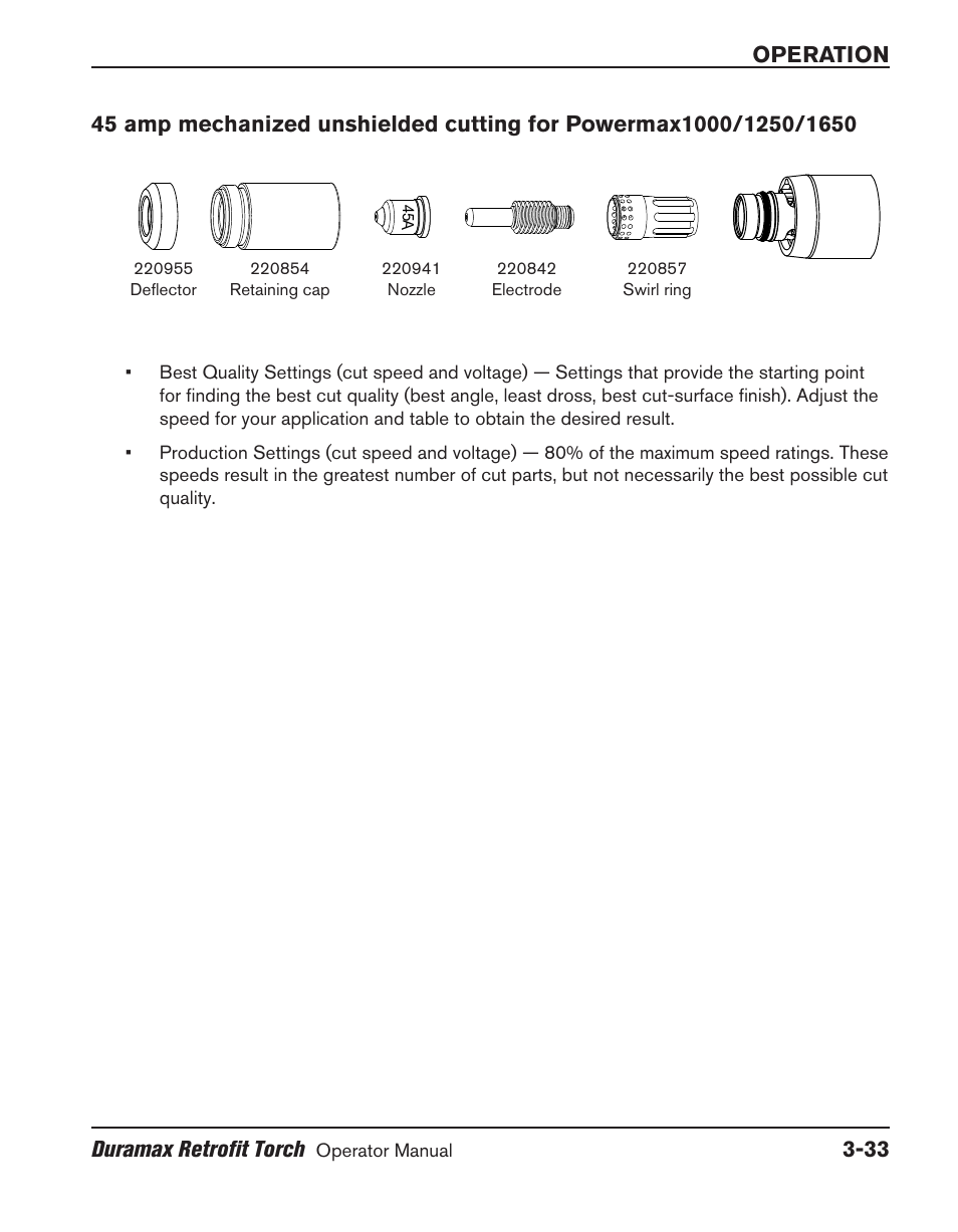 Operation duramax retrofit torch | Hypertherm HRT User Manual | Page 69 / 98