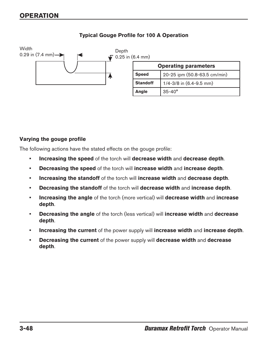 Operation 3-48 duramax retrofit torch | Hypertherm HRT User Manual | Page 84 / 98