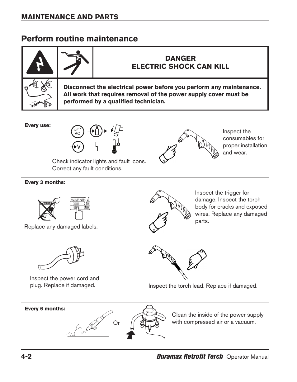 Perform routine maintenance, Perform routine maintenance ‑2 | Hypertherm HRT User Manual | Page 92 / 98