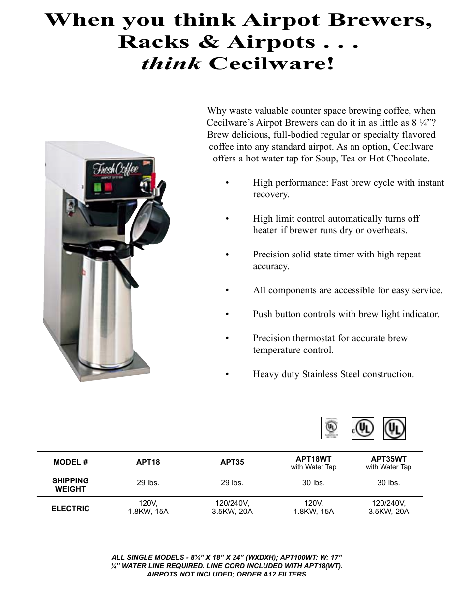 Cecilware V278A User Manual | Page 2 / 3