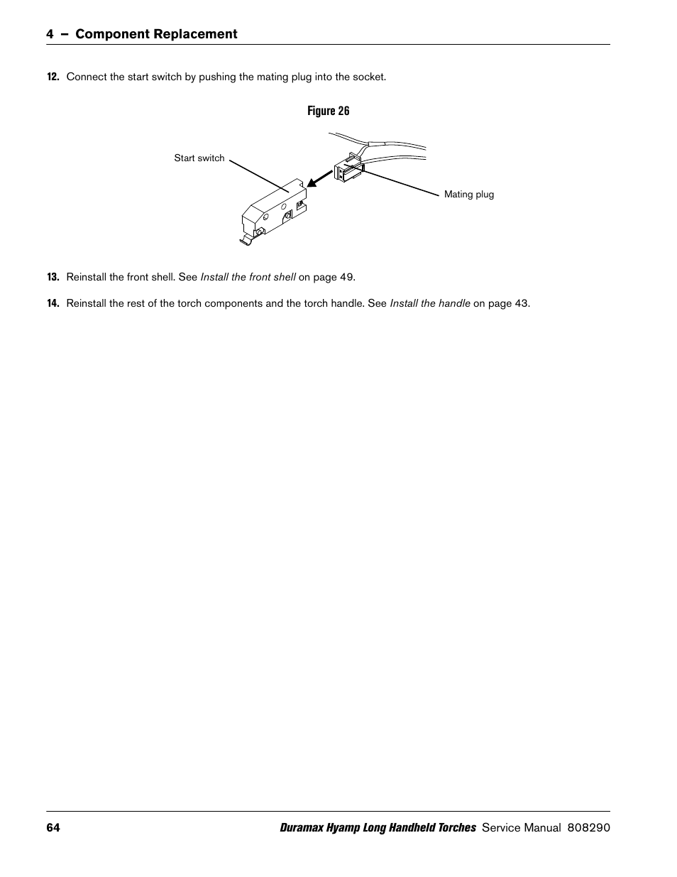 Hypertherm Duramax Hyamp Long Handheld Torches User Manual | Page 64 / 92