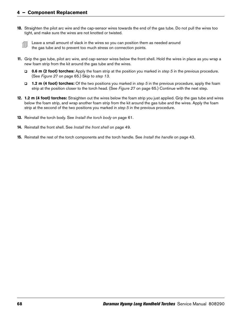 Hypertherm Duramax Hyamp Long Handheld Torches User Manual | Page 68 / 92
