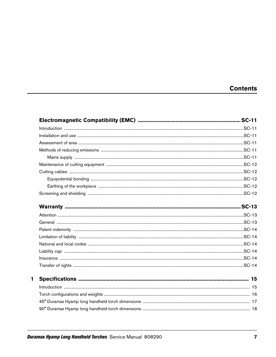 Hypertherm Duramax Hyamp Long Handheld Torches User Manual | Page 7 / 92
