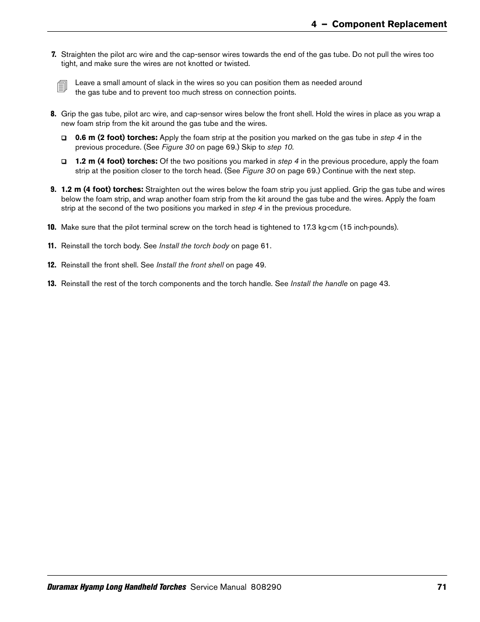 Hypertherm Duramax Hyamp Long Handheld Torches User Manual | Page 71 / 92