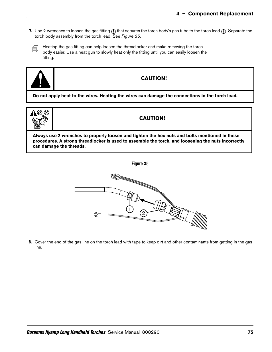 Hypertherm Duramax Hyamp Long Handheld Torches User Manual | Page 75 / 92